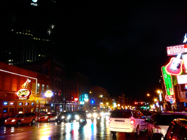 Broadway at night