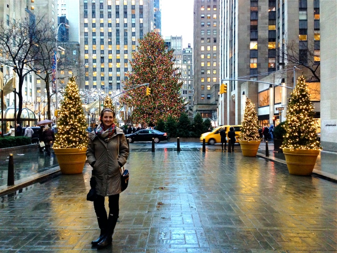 In front of Rockefeller Tree